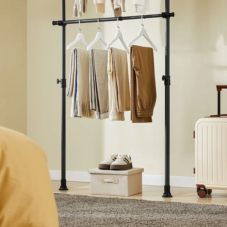 SoBuy KLS03-II-SCH Garderobenständer, Metall, Pulverbeschichtung, Schwarz, 62 x 200 x 75 cm – Bild 7