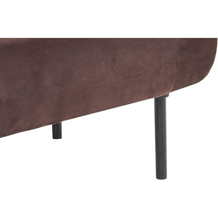 Rechtsseitige Chaiselongue MIRMANDE Samtstoff Dunkelbraun – Bild 7