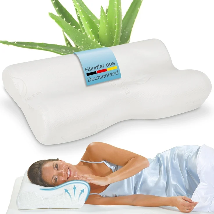 Bestschlaf Seitenschläferkissen mit Aloe Vera 3D Bezug, 1-tlg, Hausstauballergiker geeignet – Bild 1