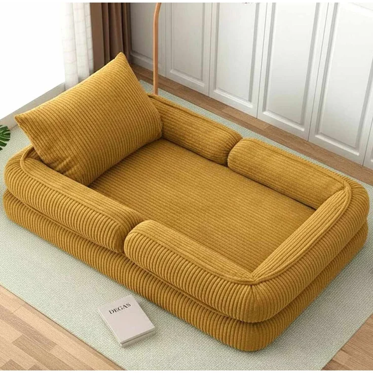 Hanah Home 'Exclusive 190 - Mustard' Beistellbett, Senf, 90 x 45 x 190 cm – Bild 4