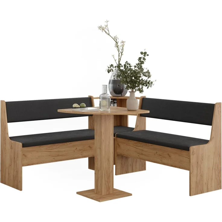 Vicco 'Roman' Eckbankgruppe mit Tisch, Goldkraft Eiche, 150 x 150 cm – Bild 6