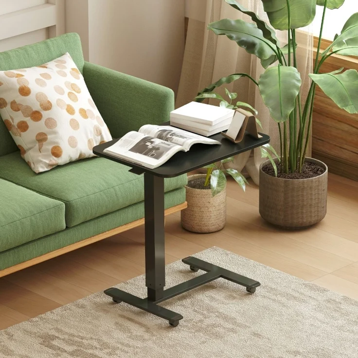 EINHOM Stehpult Höhenverstellbar inkl. 4 Rollen C-Form 65 x 48 x 70 cm-110 cm Schwarz – Bild 7