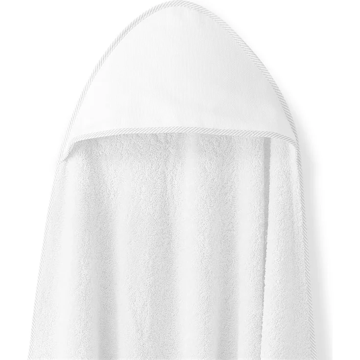 Baby BadePoncho 1x1 m Bademantel Kapuzenbademantel PUNTO DE CRUZ LISO Weiß & Lätzchen für Neugeborene 100% Baumwolle – Bild 2