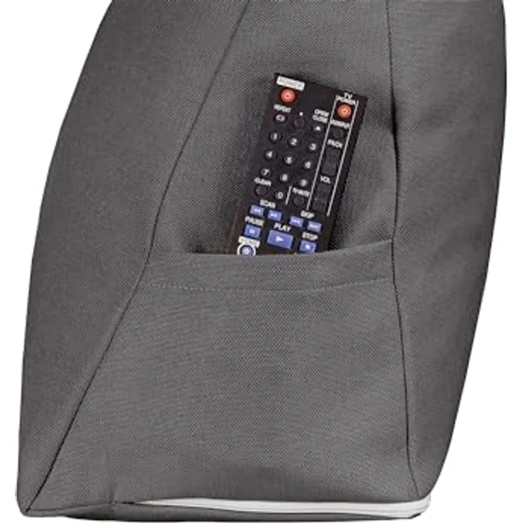 XDREAM Rückenkissen ergonomisches Keilkissen für Bett und Sofa, 1-tlg, als Kopfkissen oder Venenkissen verwendbar, mit praktischem Seitenfach – Bild 5