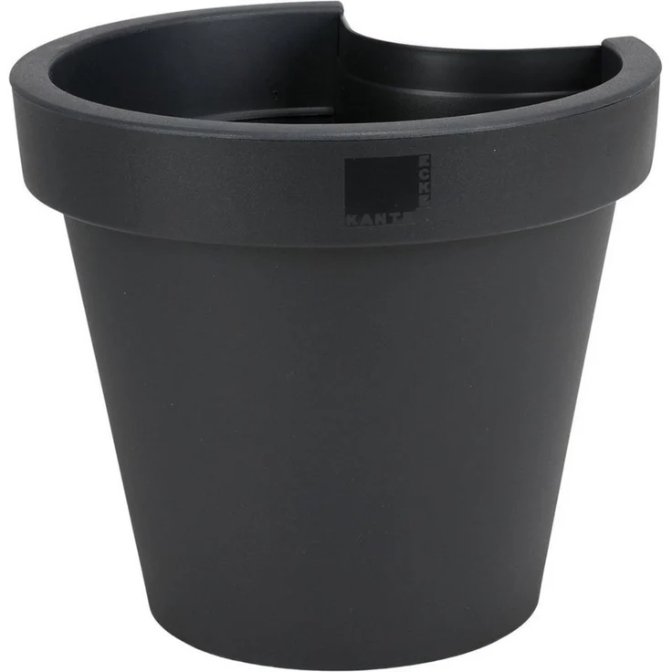 Regenrohr-Pflanztopf schwarz Blumentopf für Fallrohr Pflanzengefäß Gartendeko Pflanzenkorb Dachrinne – Bild 1