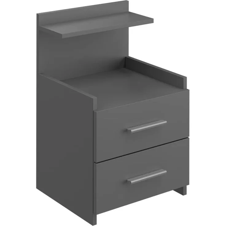 Nachttisch Alpin Anthrazit 40 x 62 cm Vicco