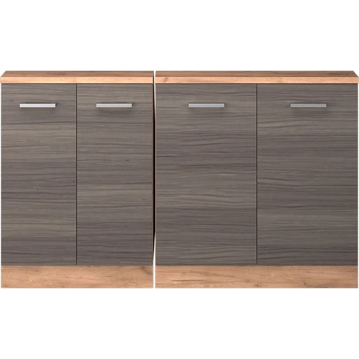 Küchenschrank für Dachschrägen R-Line Edelgrau 140 cm 2er Set Vicco – Bild 4