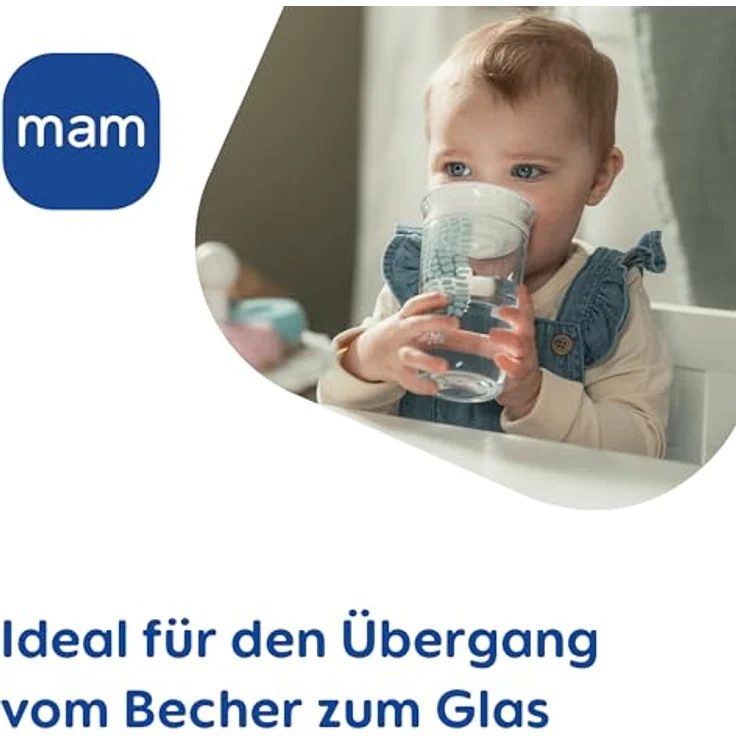 MAM Easy to Drink Cup 360° Trinklernbecher 290 ml, ab 8 Monaten, Zebra – Bild 6