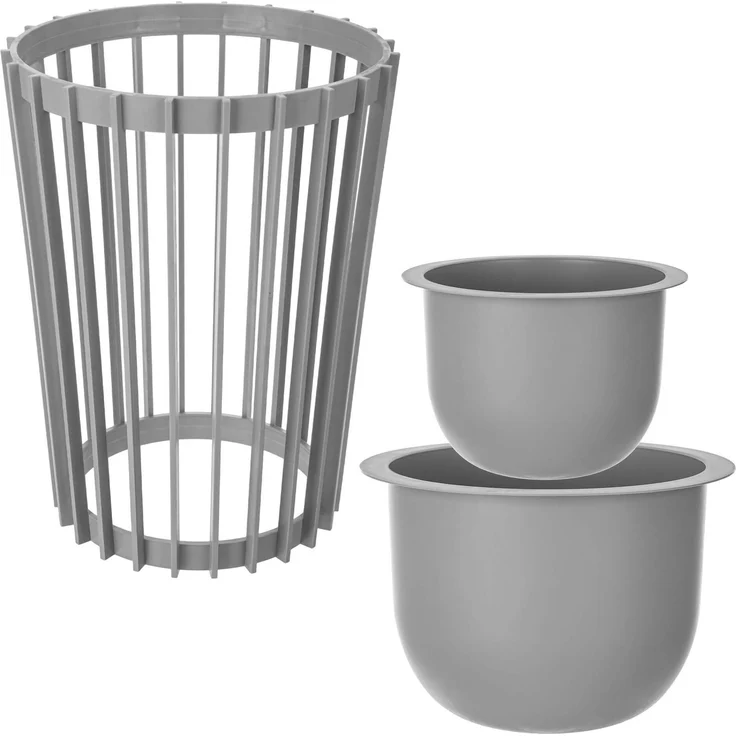 KADAX Doppelseitiger Blumenständer 54 cm Platin + 2 Einsätze – Bild 8