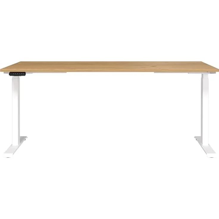 Germania Schreibtisch 7909-242, in Navarra-Eiche-Nb./Weiß, EL. höhenverstellb, 180 x 120 x 80 cm (BxHxT) – Bild 4