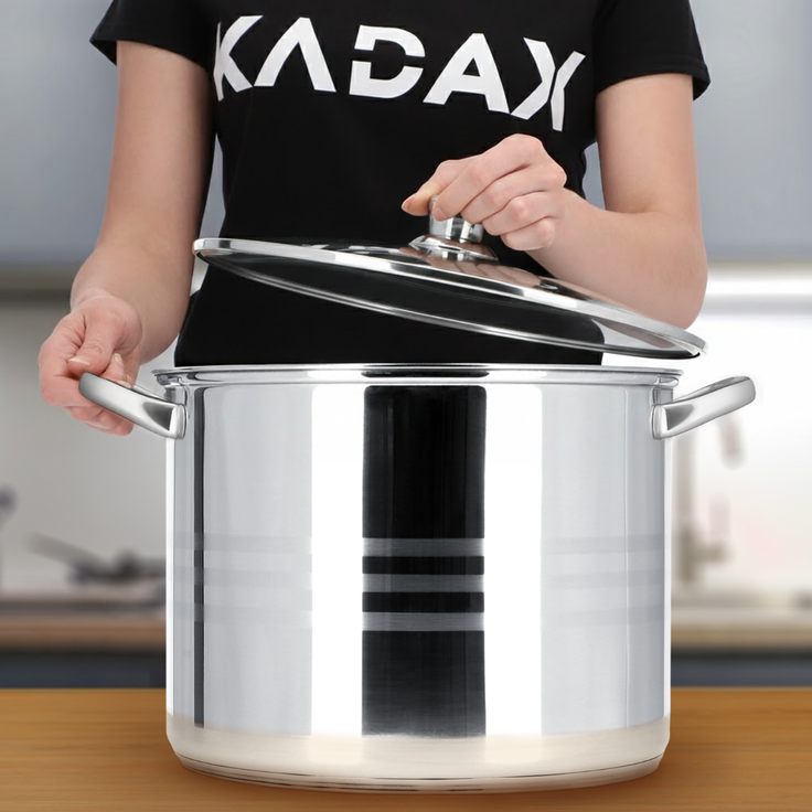 KADAX Stahltopf mit Deckel, Induktion, 32 cm, 18 L – Bild 5