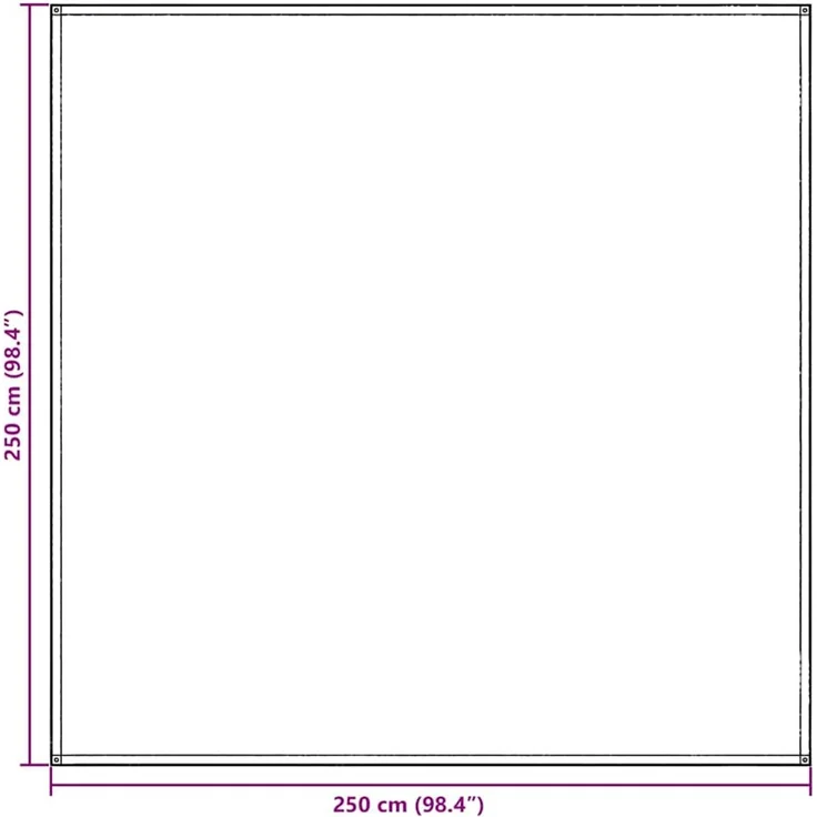 vidaXL Zeltteppich Blau und Grau 250x250 cm Polyethylen 42000169 – Bild 9