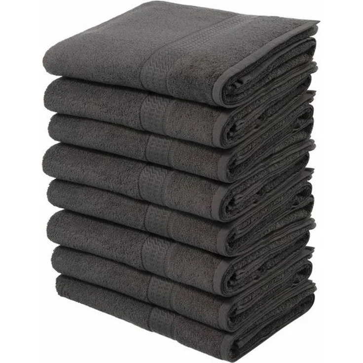 OTTO home Handtücher Juna, als Set und Serie erhältlich, 8 Handtücher, 50x100cm, Walkfrottier (8-St), 8-tlg. Handtuch-Set, 100% Baumwolle, mit Bordüre, Uni-Farben, weich – Bild 4