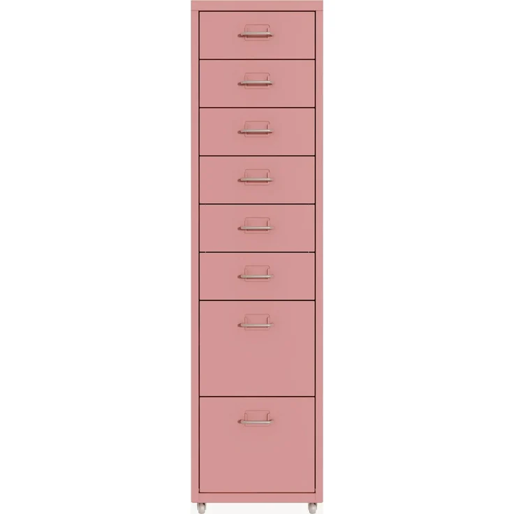 Rollcontainer Kökar mit 8 Schubladen 109x28x41 cm Rosa [en. casa] – Bild 5