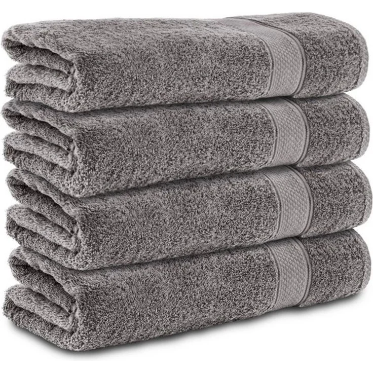 Komfortec Badetücher 100% Baumwolle, 470 g/m², Frottee (4-St), Handtücher 70x140 cm Set, Weich – Bild 4