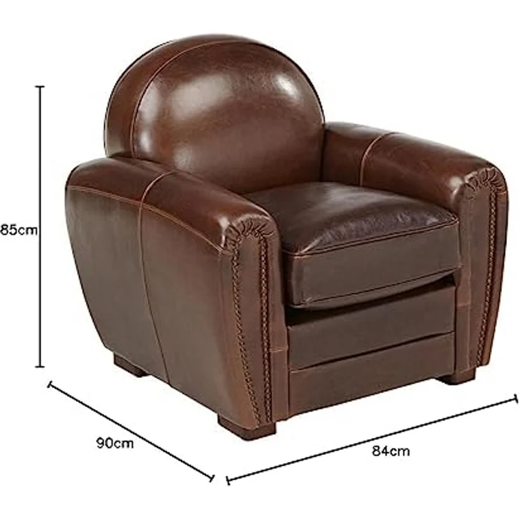 Ledersessel Vintage BAUDOIN - Braun – Bild 3