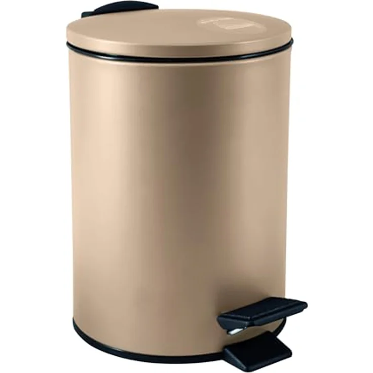 Spirella Adelar 3L Treteimer – Kompaktes Design – 16,8 x 16,8 x 25 cm – Farbe: Cappuccino – Abnehmbarer Deckel – Ideal für Küche und Bad – Hygienisches Material – Bild 2