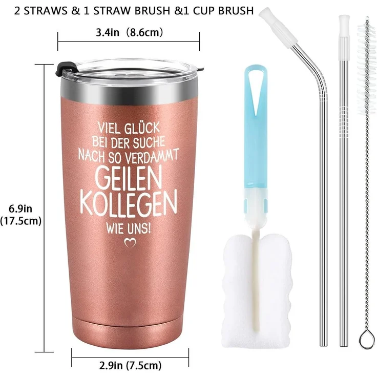 Livole Abschiedsgeschenk Kollegen Jobwechsel - Lustige Tasse 600ml Weinbecher – Bild 7