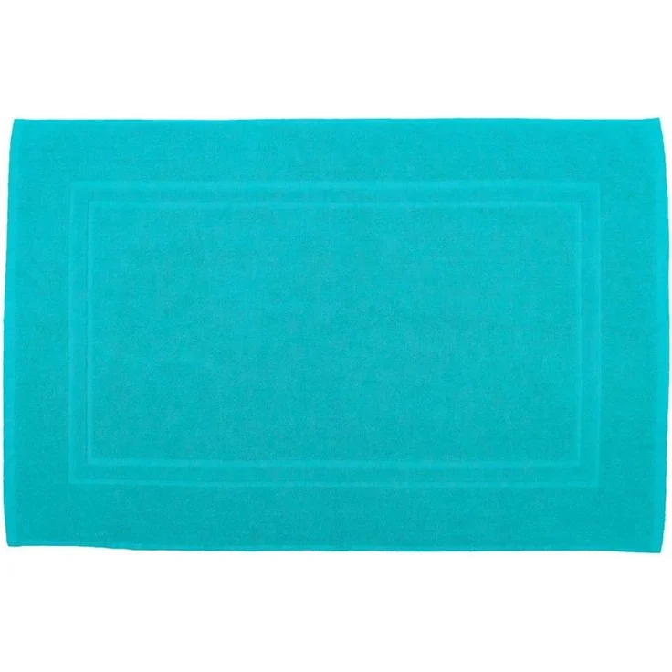 Julie Julsen Badematte 1-Badematte-Türkis-50 x 40 cm, Baumwolle, Doppelrahmen – Bild 1