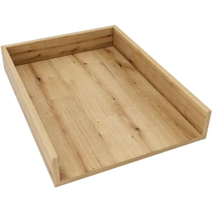 regalik Wickelaufsatz Universal, Wickeltischaufsatz für Kommoden in beliebiger Breite, Abnehmbar Wickelkommode aufsatz, Gerade Frontplatten, Oak, 72x54 cm – Bild 2