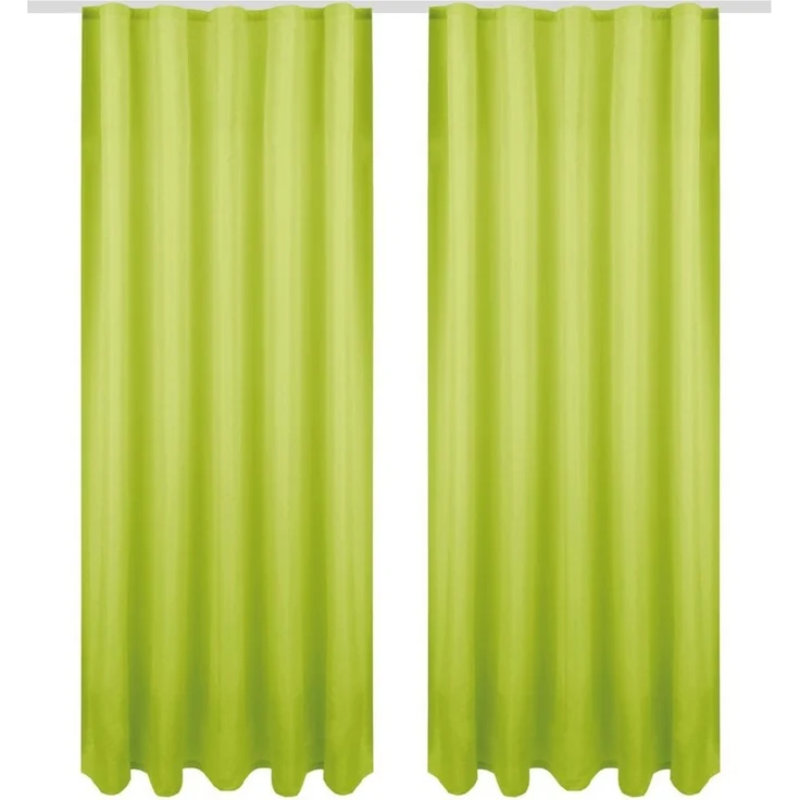 Bestlivings Gardine "Ellen" mit Universalband (2 St), Kräuselband, blickdicht, in moderner Satin-Optik, einfarbig, modern, waschbar bei 30°C