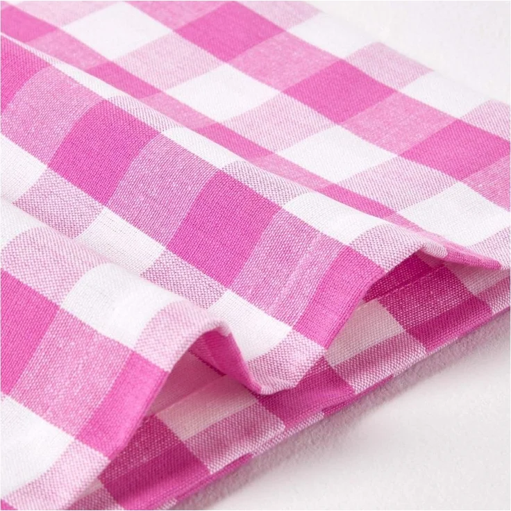 Homescapes Tischdecke Vichy-Karo Tischdecke pink kariert – 137 x 137 cm, 100% Baumwolle (1-tlg) – Bild 2