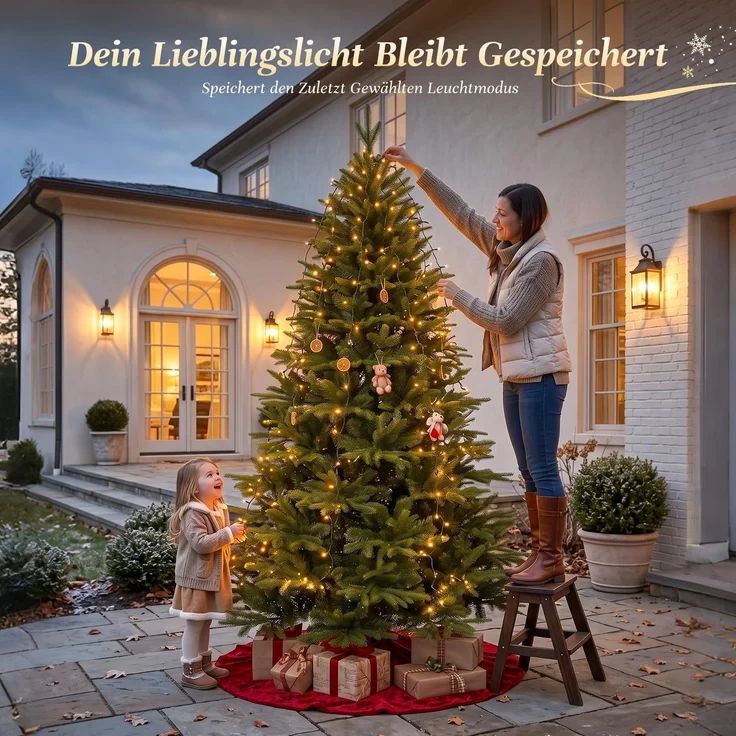 SALCAR 3m Christbaumbeleuchtung mit Ring und 10 Girlande – Bild 7