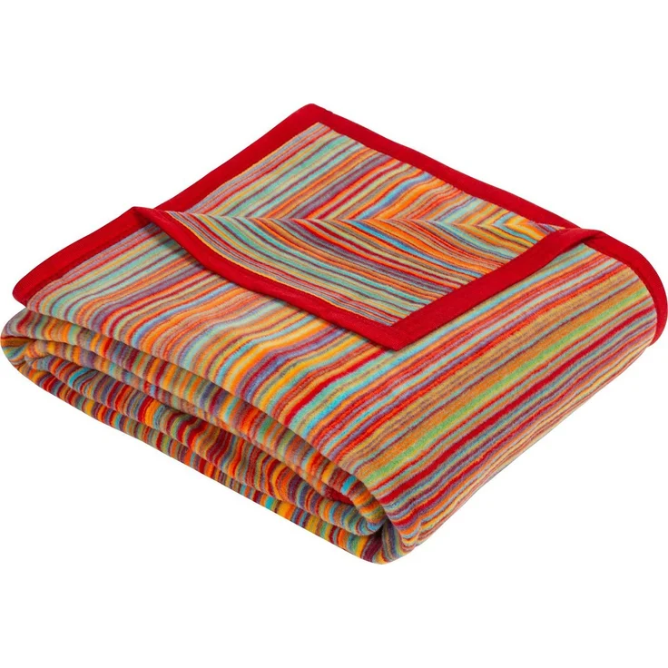 IBENA 'Malang' Wohndecke, mit filigranen Streifen, Jacquard, Bunt, 100x150 cm – Bild 5