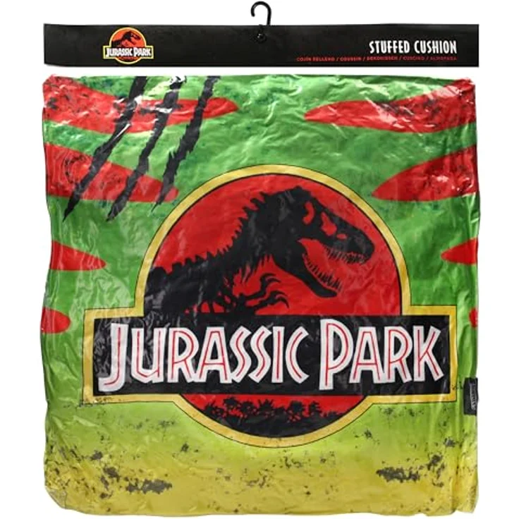 SD TOYS Quadratisches Dekokissen, Jurassic Park Logo, 45 x 45 cm, vakuumverpackt, grün – Bild 5