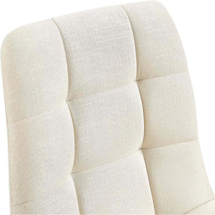 CLP 4er Set Esszimmerstuhl Tilde gepolstert mit Rückenlehne bis 150 kg belastbar - Farbe:creme;Material:Stoff – Bild 6