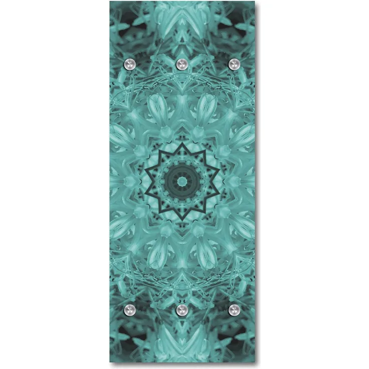Queence Garderobe - "Claim" Druck auf hochwertigem Arcylglas inkl. Edelstahlhaken und Aufhängung, Format: 50x120cm