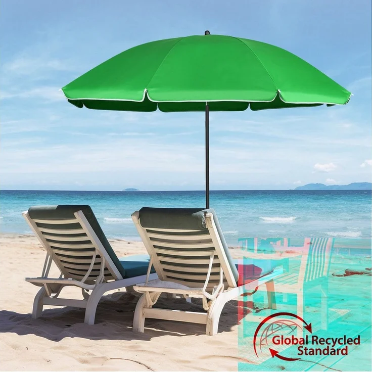 Sekey Sonnenschirm Ø 180 cm Balkonschirm Rund Strandschirm Sonnenschirm mit Schutzhülle, LxB: 180x180 cm, Neigungswinkel verstellbar, Höhe verstellbar, mit Tragetasche – Bild 4