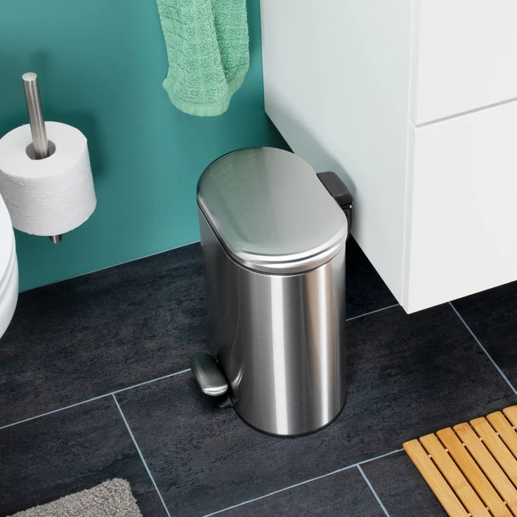 bremermann Kosmetikeimer Treteimer BARBENA - 6 Liter // Edelstahl Anti-Fingerabdruck Softclose – Bild 2