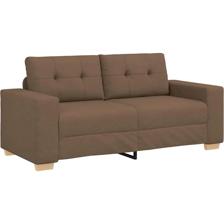 vidaXL Loveseat-Sofa Braun 180x77x82 cm Stoff 4105082 – Bild 2
