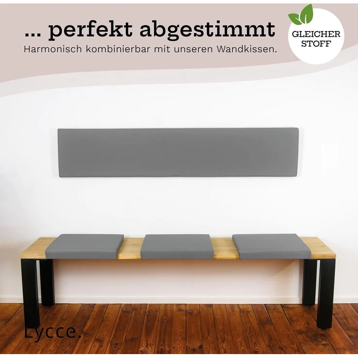 Lycce Bankauflage Klemmkissen, Sitzkissen 1 Leiste, 35cm Klemmtiefe, weich gepolstert, (1 St), verrutscht nicht, hochwertiger Kunstlederbezug, verschiedene Farben – Bild 7