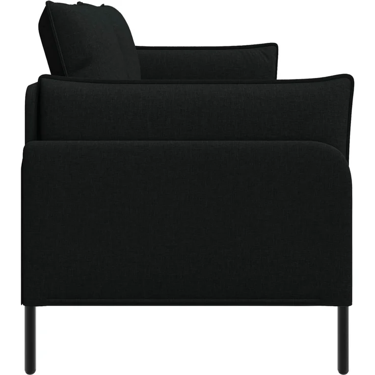 vidaXL 3-Sitzer-Sofa Schwarz 222 x 81 x 89 cm Stoff 42048631 – Bild 4