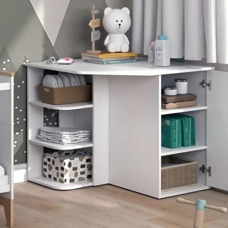 Wickelkommode Kristian Weiß 85 x 77.3 cm mit Tür und offenen Fächern Vicco – Bild 5