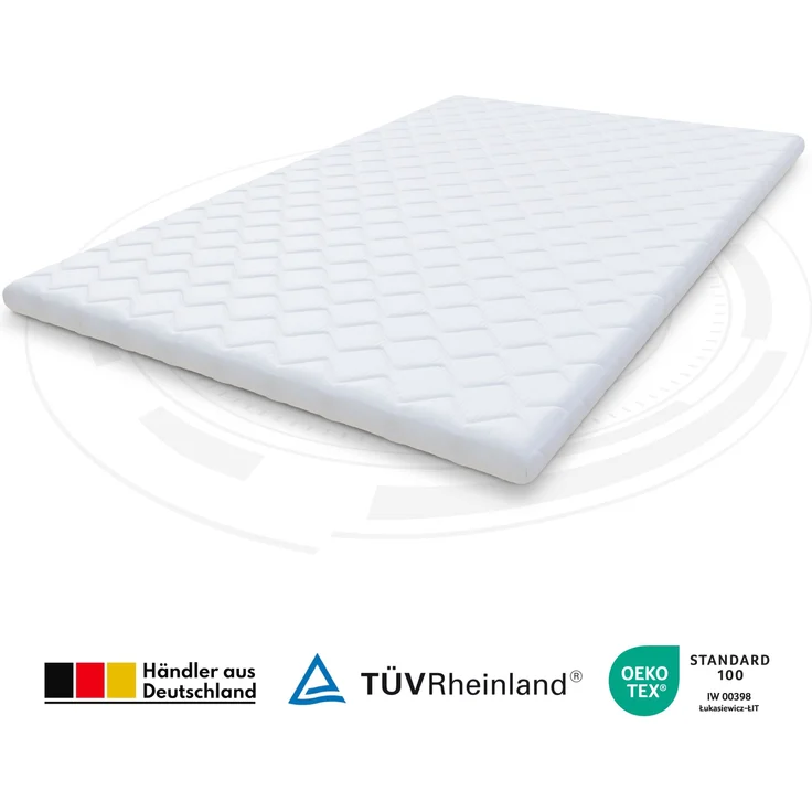Topper 80x200 cm Matratzenauflage mit RavineBlue-Schaum Höhe 8 cm Latex H2 H4 – Bild 2