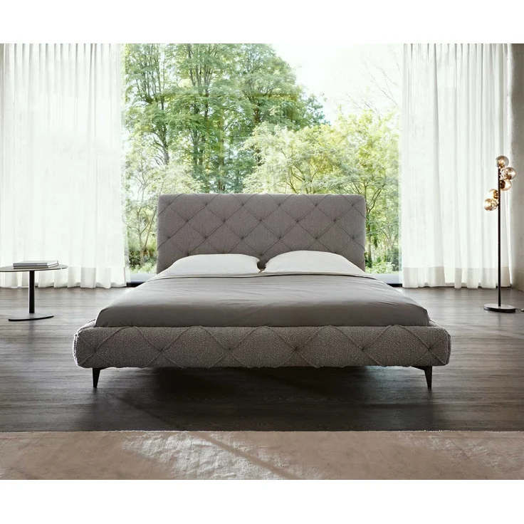 Polsterbettgestell Nayara 180x200 cm Bouclé Silbergrau – Bild 4