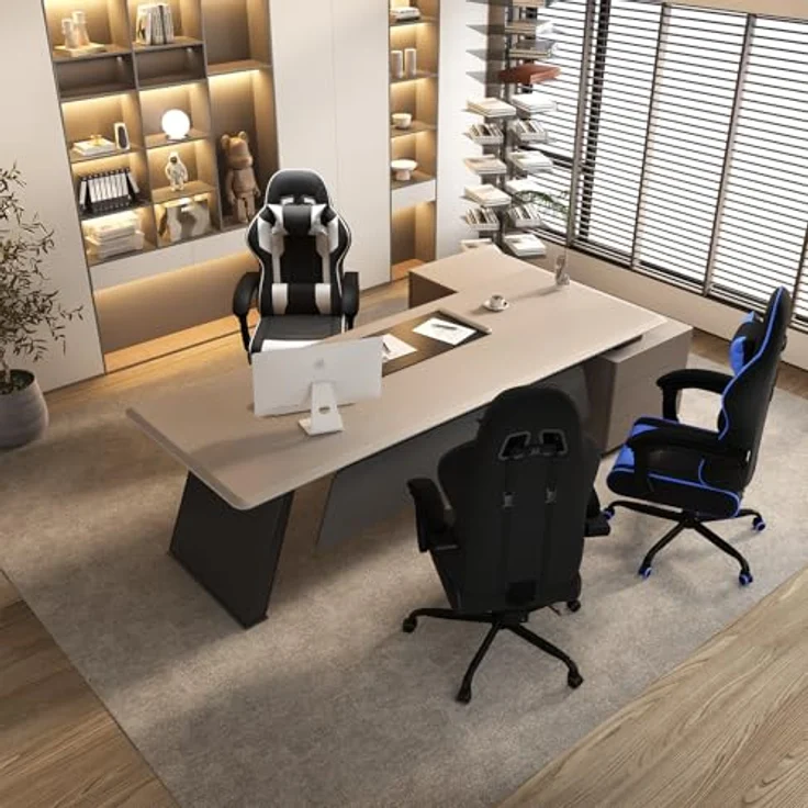 JUMMICO “Jetstream” Gaming Stuhl Ergonomisch,Gaming Chair mit Massagefunktion, Bürostuhl 150KG,Weiß – Bild 10