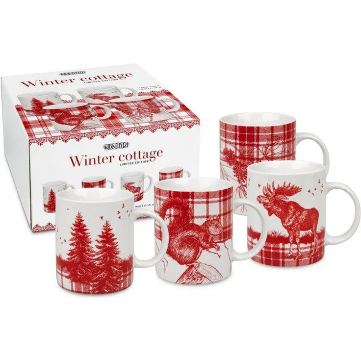 Könitz Tasse ''Winter Cottage'' (4-tlg), Porzellan