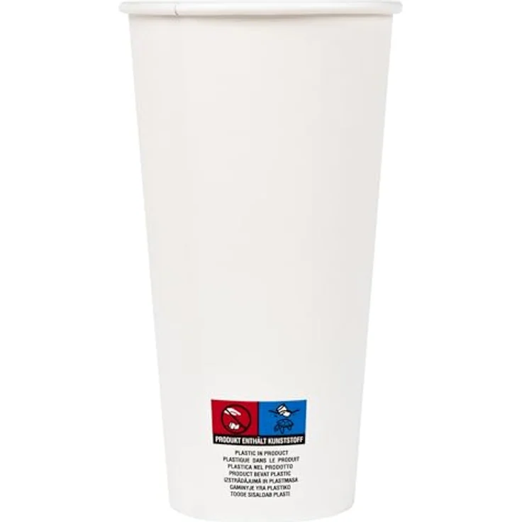 HEKU 50 weiße Pappbecher 0,5l | Frischfaser mit Beschichtung | Recyclingfähig | FSC-Zertifiziert | Für Heiß- und Kaltgetränke | Ideal für Veranstaltungen, Büros und Cafés – Bild 3