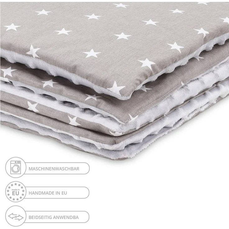 Wohndecke Babydecke Kuscheldecke Baby 75x60 cm - Minky Decke mit Kissen 30x35, Totsy Baby – Bild 2
