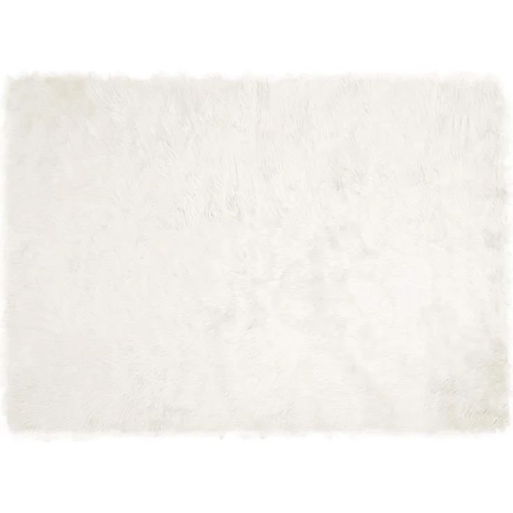 vidaXL Kunstschaffell Teppich Tafalla Weiß 120 x 170 cm Polyester 42021460 – Bild 1