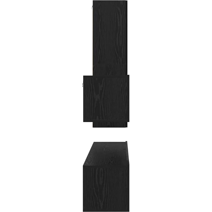 vidaXL TV-Schrankset 4 pcs Schwarz Eichen-Optik Holzwerkstoff 3393328 – Bild 8