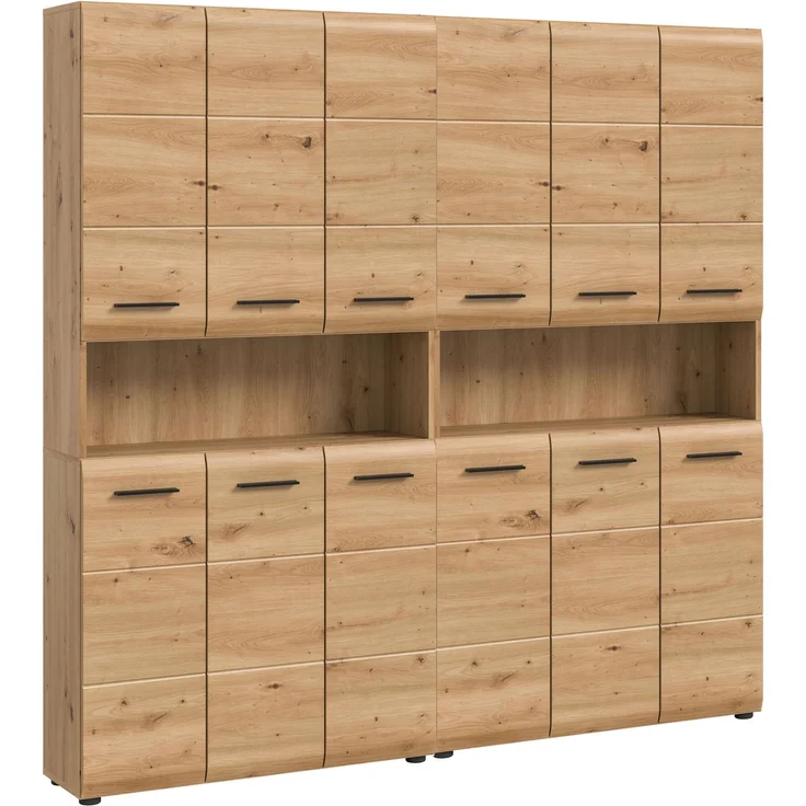 Badkombination (B/H/T: 180x185x30 cm) in Artisan Oak Nachbildung und Artisan Oak Nachbildung – Bild 1
