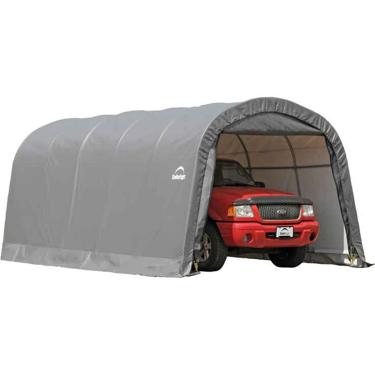 ShelterLogic Folien Zeltgarage Gerätehaus | Grau | – Bild 2