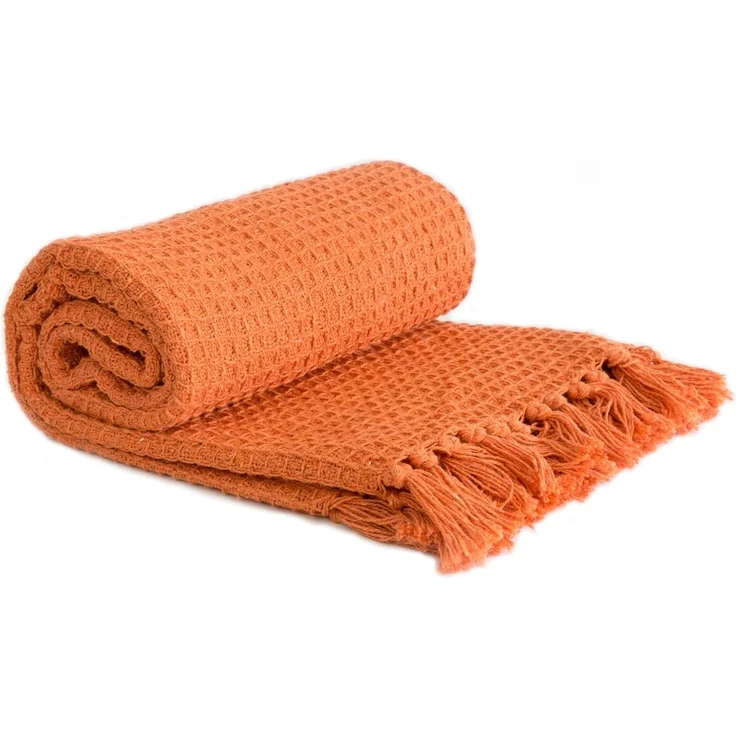 Emma Barclay Honeycomb — schlichte Überdecke für Sessel und Sofas aus recycelter Baumwolle mit Waffelstruktur, 50x60 cm (127x152 cm) – Bild 1