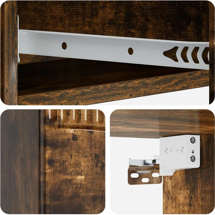 vidaXL Wandmontierter Beistelltisch Geräucherte Eiche Holzwerkstoff 899010 – Bild 7