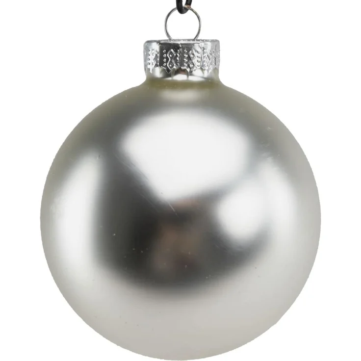 TrendLine Glaskugeln silber Mix 42 Stück Weihnachtskugeln Christbaumkugeln Xmas – Bild 5